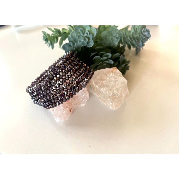 Multi Strand Garnet Beaded Bracelet - Picture 6 of 13